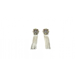 Earring0022-Nice Earring made with Beautiful Multi Colour Stone and Silver